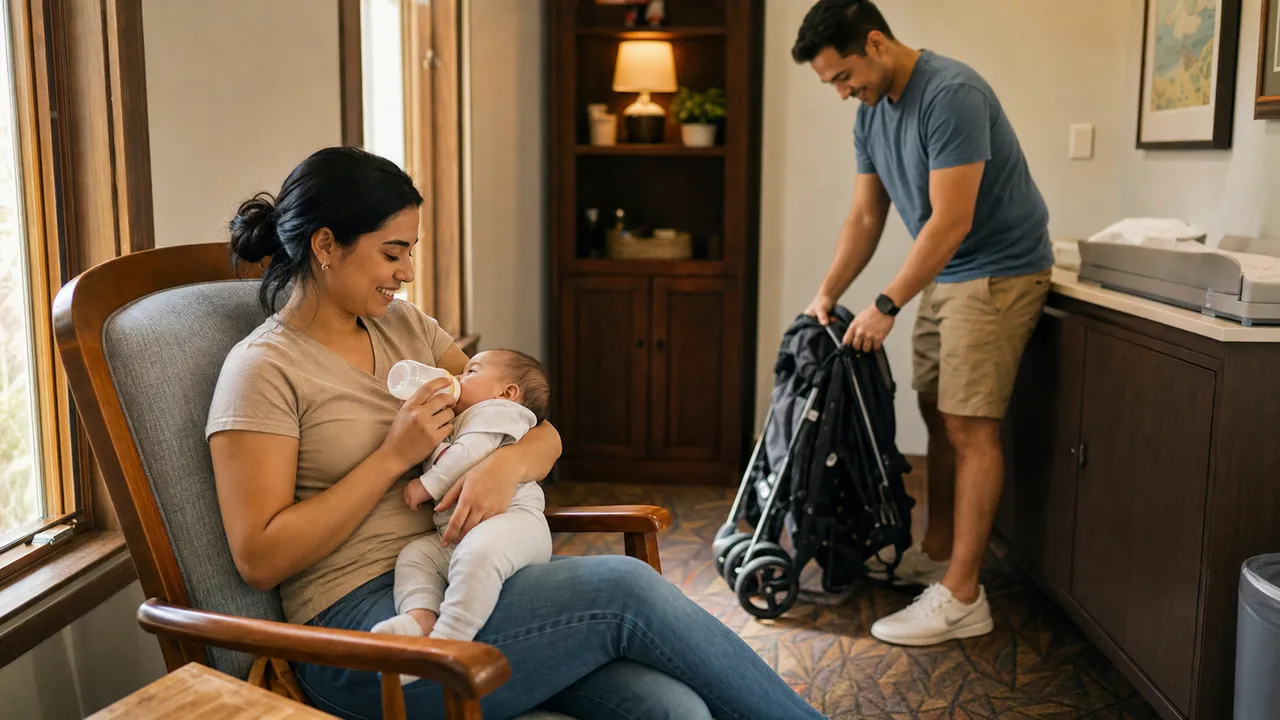 Traveling with a baby: nursing, bottle prep, and stroller rules at the parks