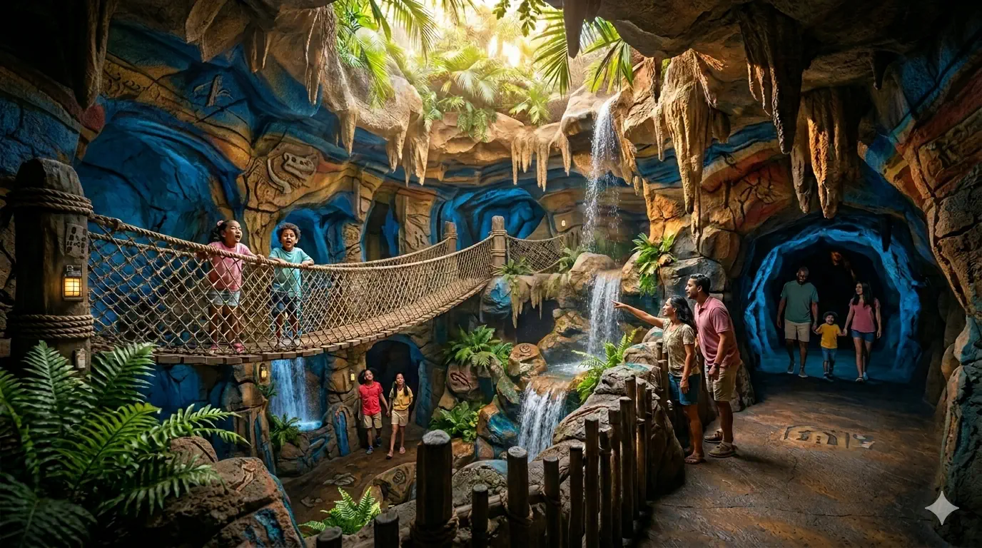 O parque de cavernas escondido que a maioria das famílias passa direto em Islands of Adventure