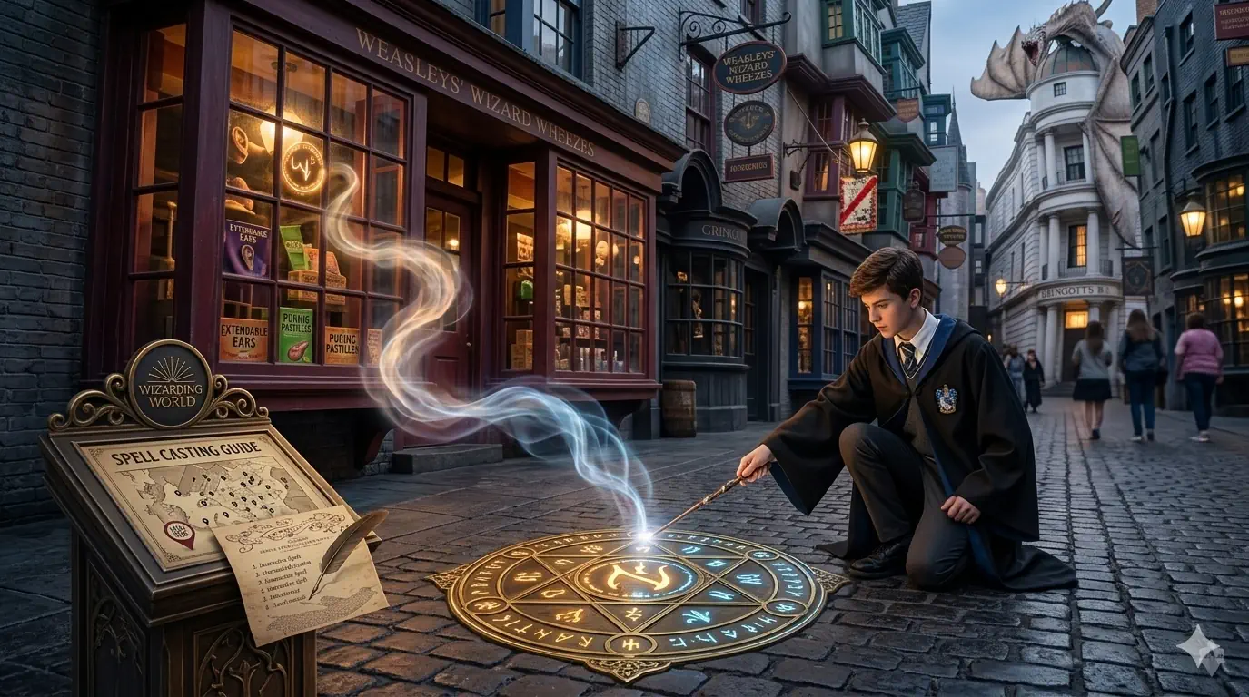 Varinhas interativas no Wizarding World do Universal Orlando: como funcionam e como aproveitar ao máximo