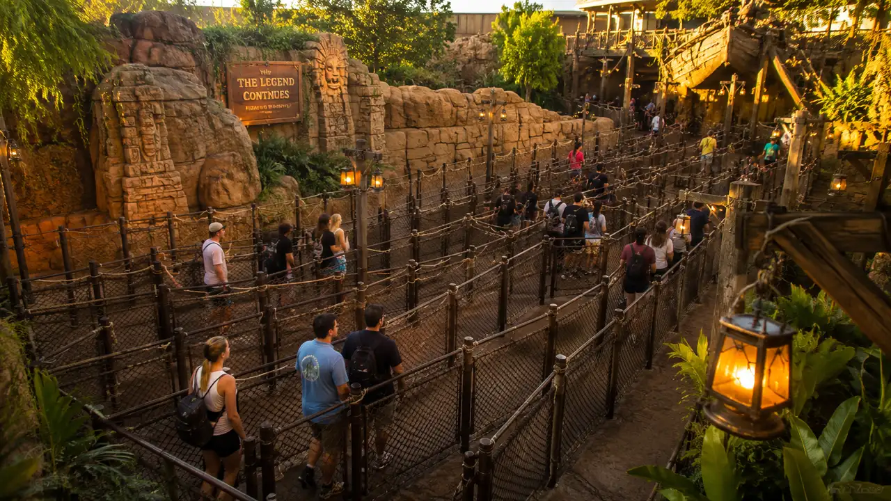 Why theme park lines zigzag instead of running straight