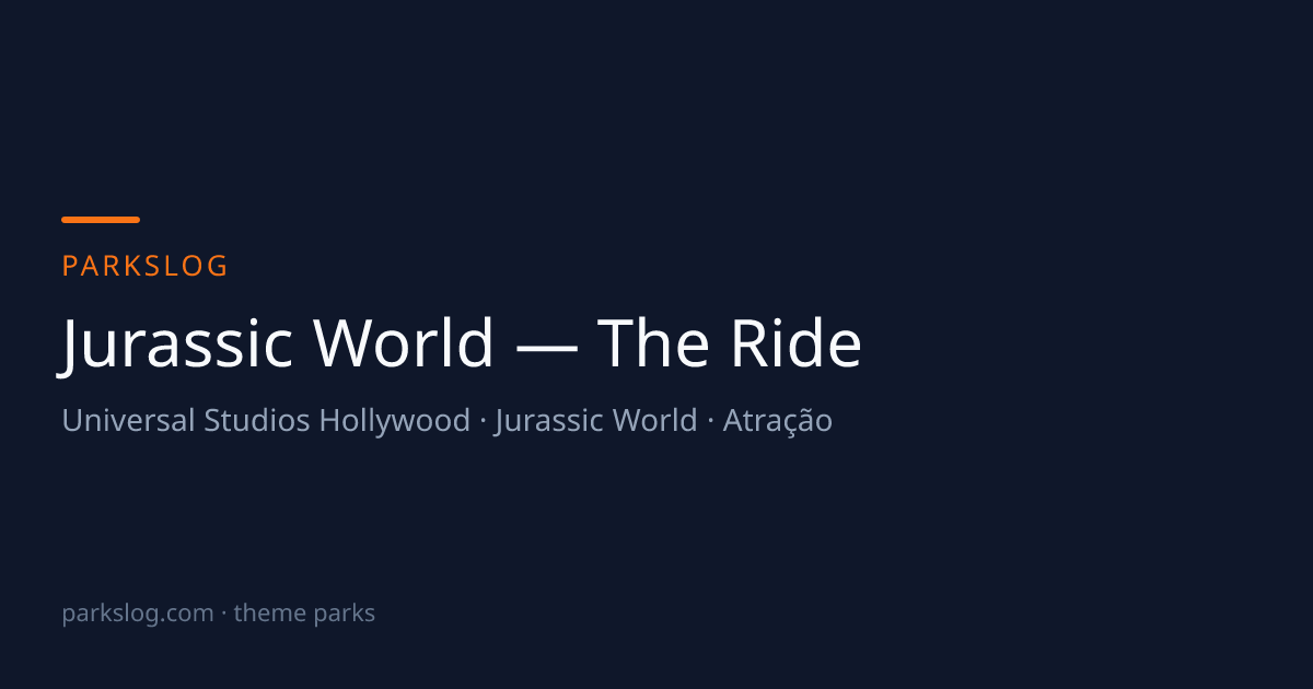 Jurassic World — The Ride (Universal Studios Hollywood) | ParksLog
